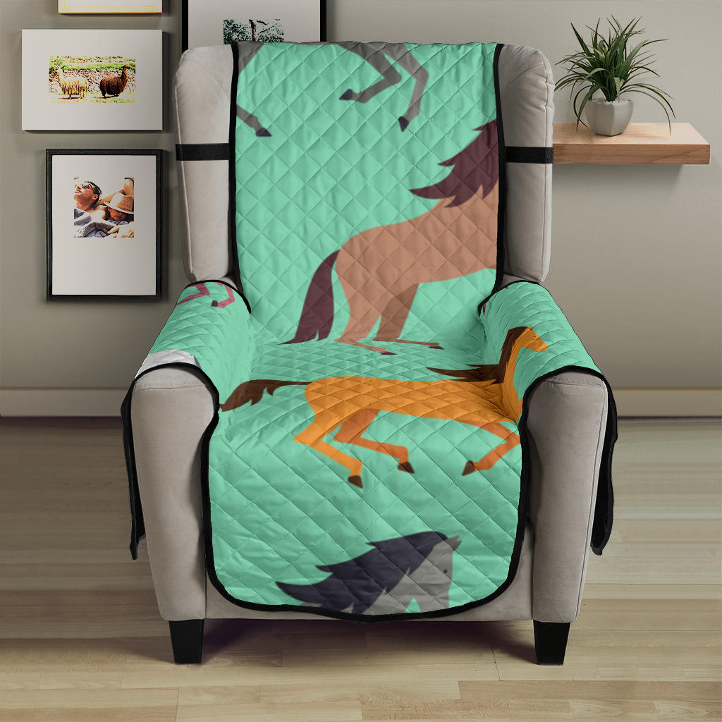 Colorful horses pattern Chair Cover Protector