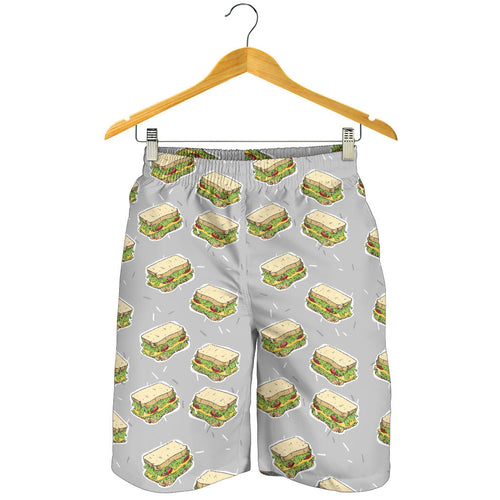 Sandwich Pattern Print Design 05 Men Shorts