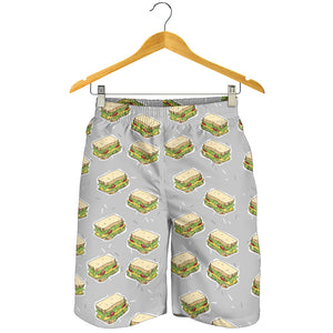 Sandwich Pattern Print Design 05 Men Shorts