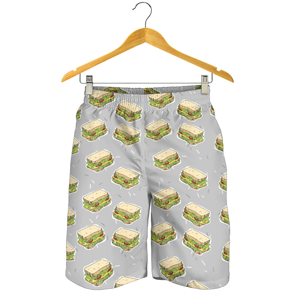Sandwich Pattern Print Design 05 Men Shorts