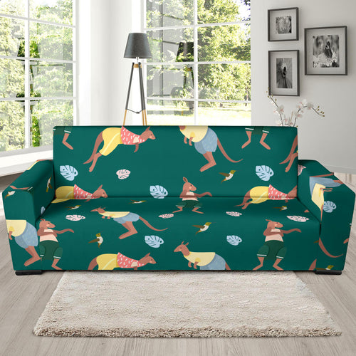 Kangaroo Leaves Pattern Sofa Slipcover