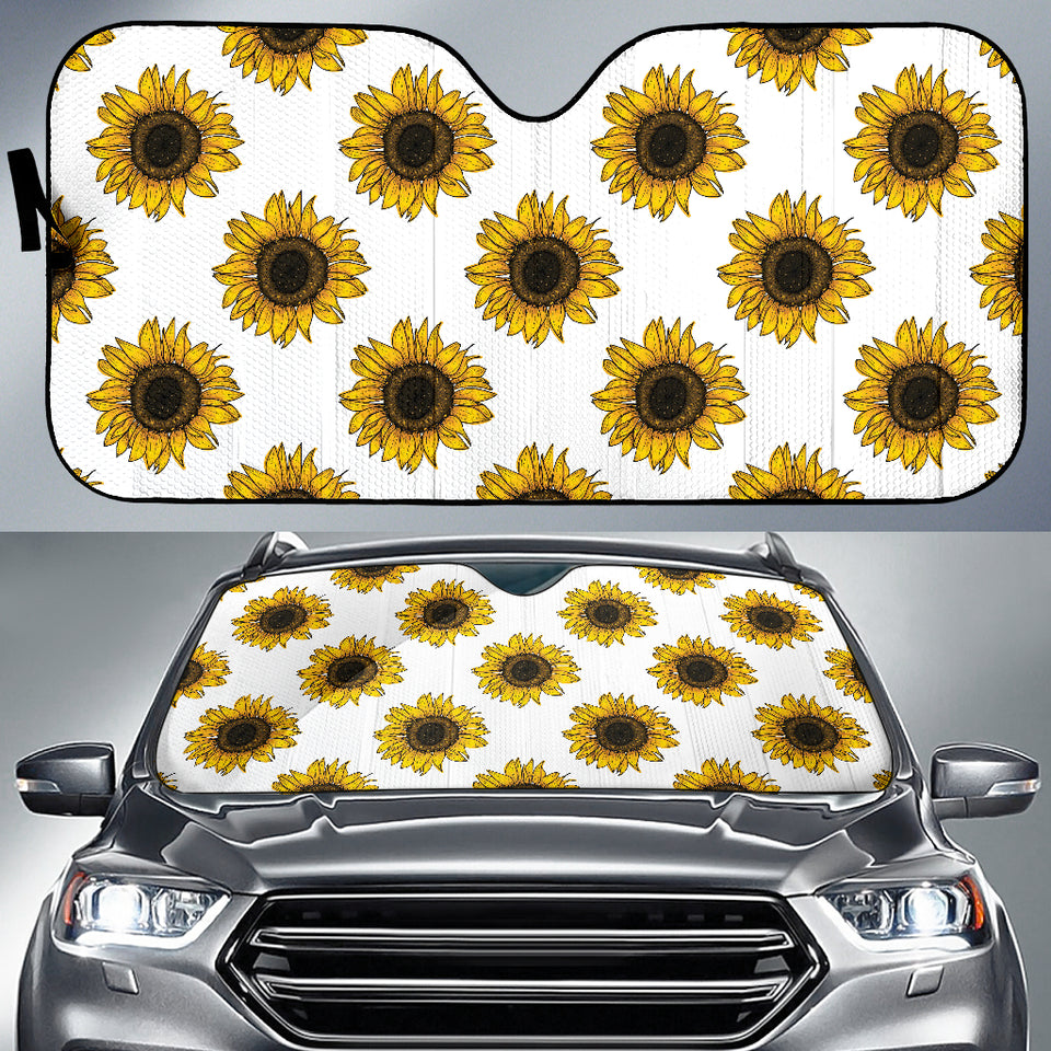 Sunflowers Design Pattern Car Sun Shade