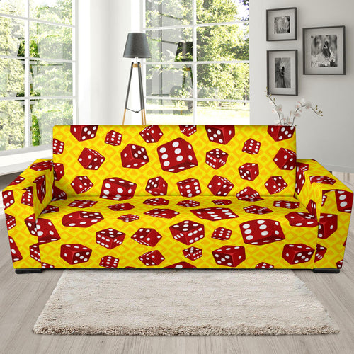 Dice Pattern Print Design 04 Sofa Slipcover