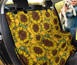 Sunflower Pattern Dog Car Seat Covers