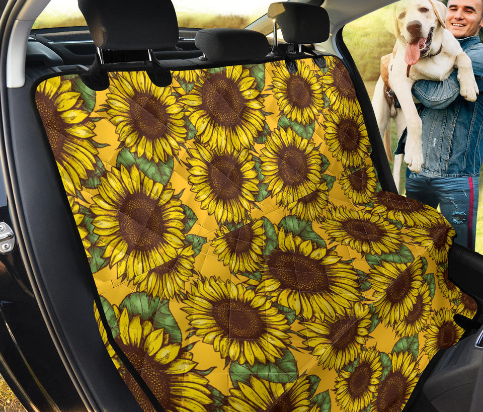 Sunflower Pattern Dog Car Seat Covers