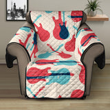 Red Blue guitar pattern Recliner Cover Protector