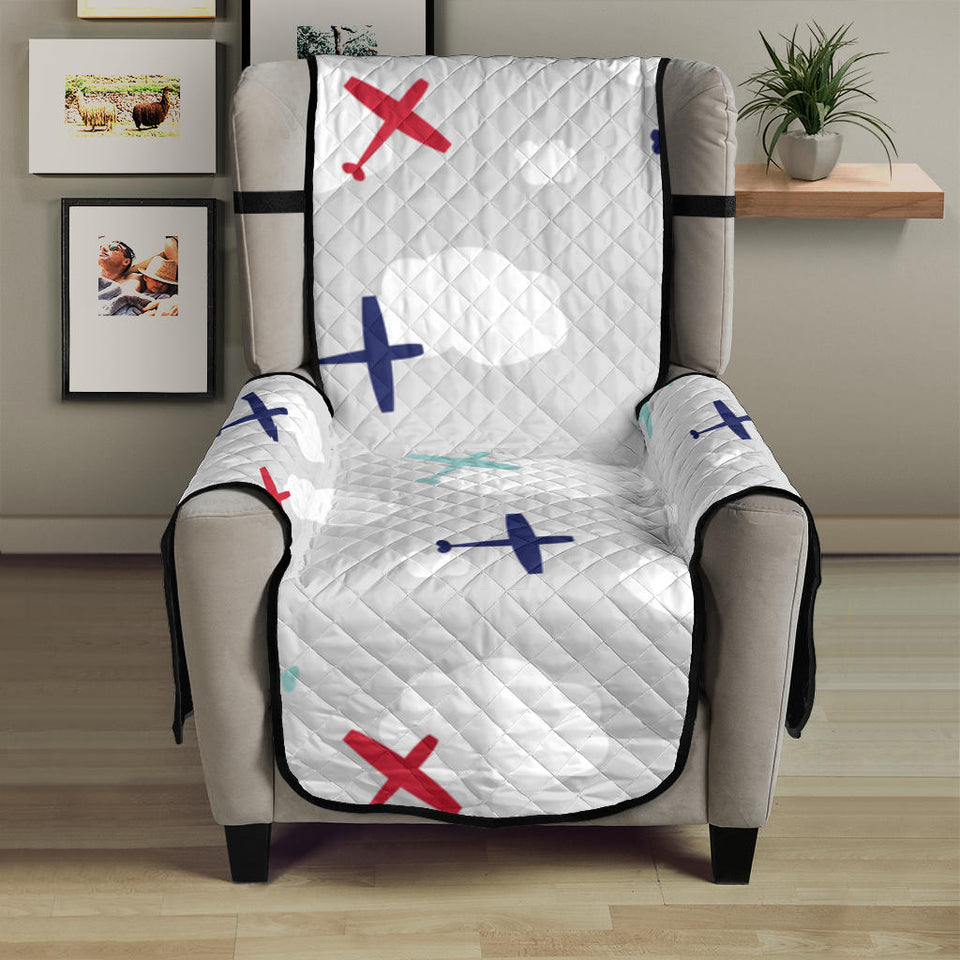 Airplane cloud grey background Chair Cover Protector