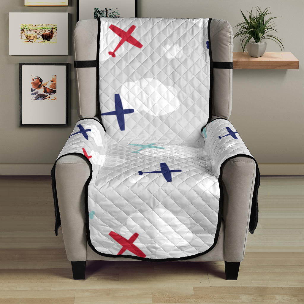 Airplane cloud grey background Chair Cover Protector
