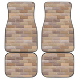 Brick Printed Pattern Print Design 01 Front and Back Car Mats