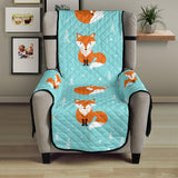 Fox pattern blue b ackground Chair Cover Protector
