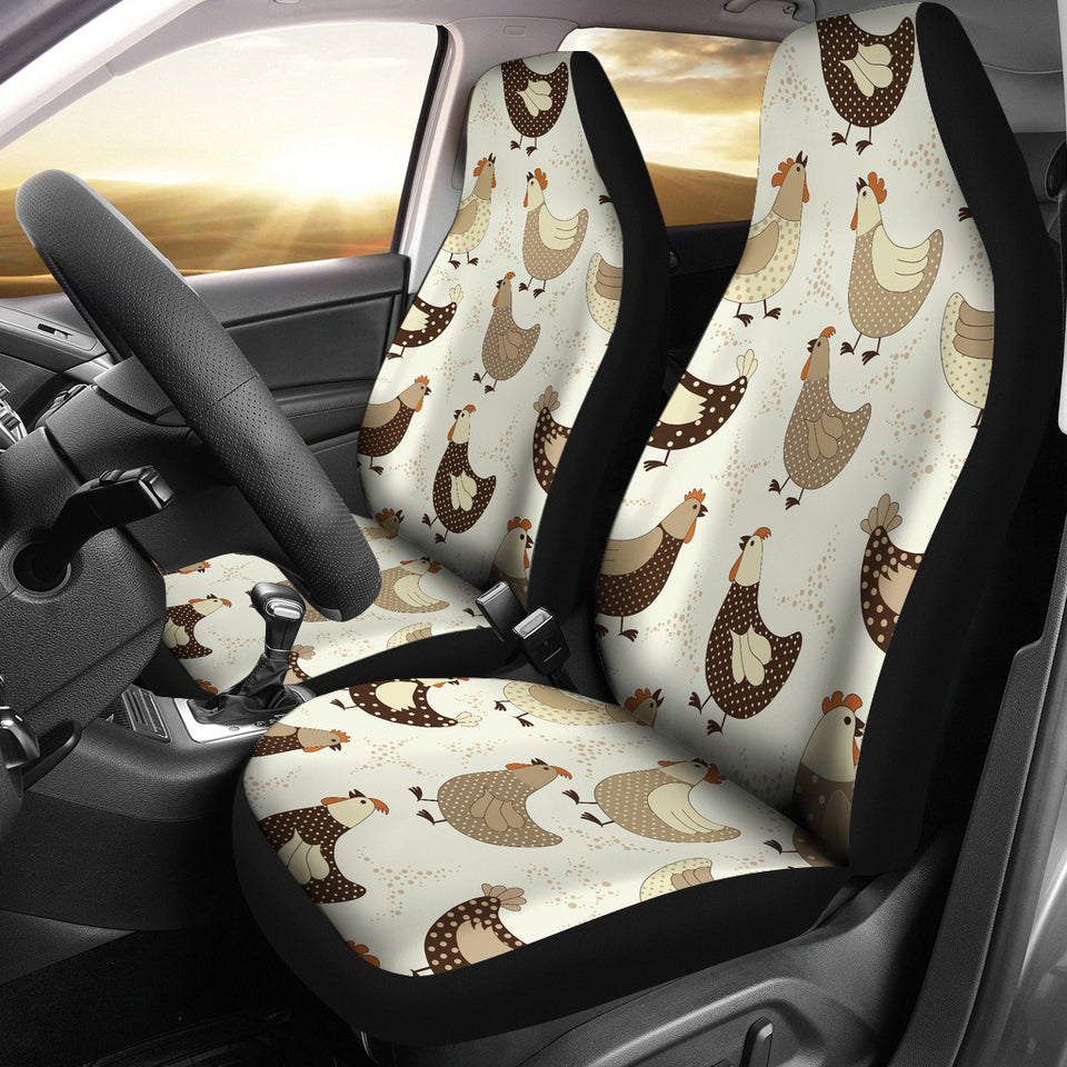 Cute Rooster Chicken Cock  Universal Fit Car Seat Covers
