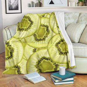 Sliced Kiwi Pattern Premium Blanket