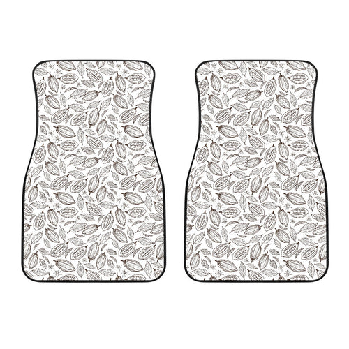 Cocoa Beans Leaves Pattern  Front Car Mats
