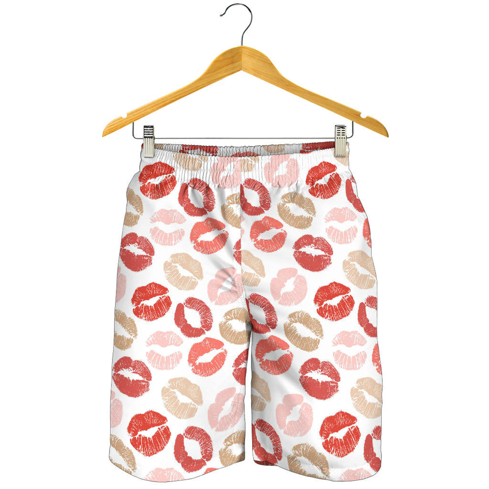 Lips Pattern Print Design 04 Men Shorts