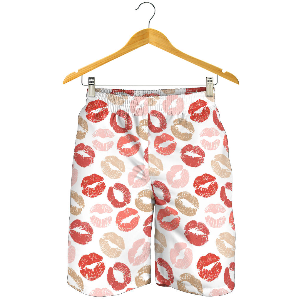 Lips Pattern Print Design 04 Men Shorts