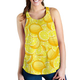 lemon pattern Women Racerback Tank Top