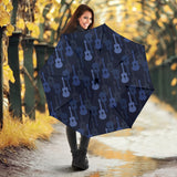 Blue Theme Guitar Pattern Umbrella