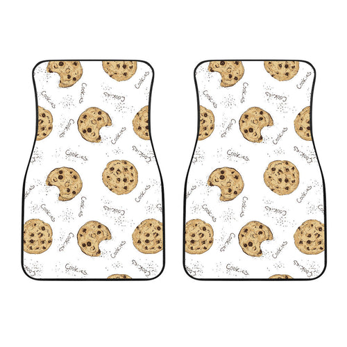 Sketch Style Cookie Pattern Front Car Mats