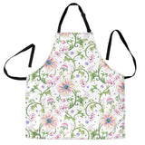 Beautiful Pink Lotus Waterlily Leaves Pattern Adjustable Apron