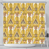 Camels Ethnic Motif Pattern Shower Curtain Fulfilled In US