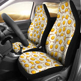 Fried Eggs Pattern Print Design 02 Universal Fit Car Seat Covers