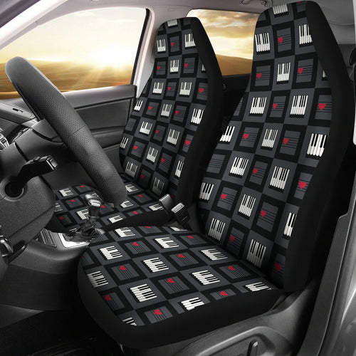 Piano Pattern Print Design 05 Universal Fit Car Seat Covers