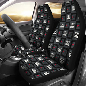 Piano Pattern Print Design 05 Universal Fit Car Seat Covers