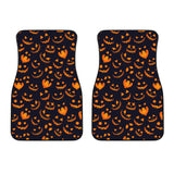 Halloween Pattern Pumpkin Background Front Car Mats