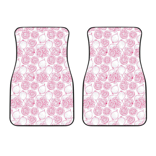 Sketch Guava Pattern Front Car Mats