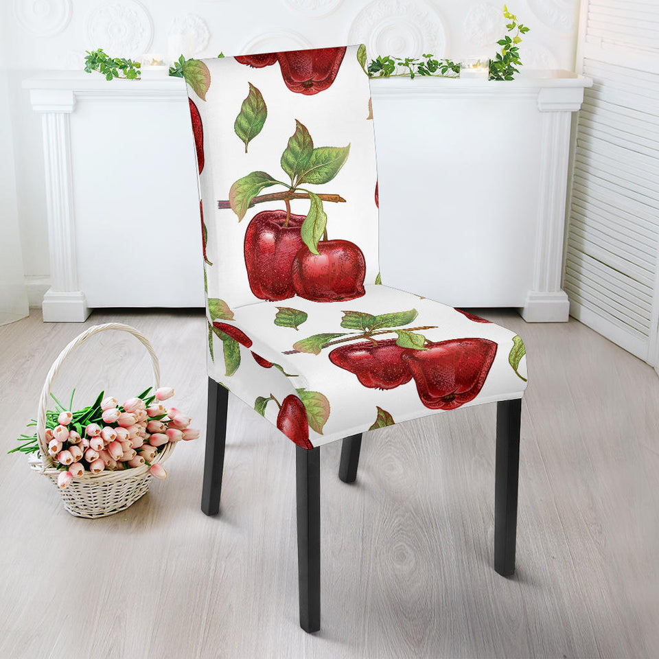 Red Apples Pattern Dining Chair Slipcover