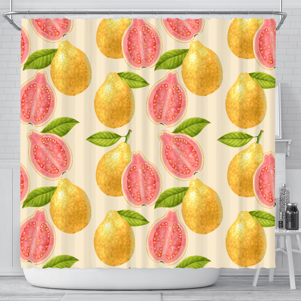 Beautiful Guava Pattern Shower Curtain Fulfilled In US
