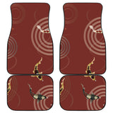 Koi Fish Carp Fish Red Background Front And Back Car Mats