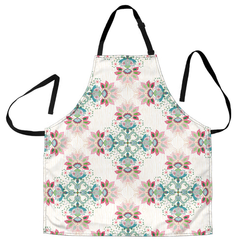 Square Floral Indian Flower Pattern Adjustable Apron