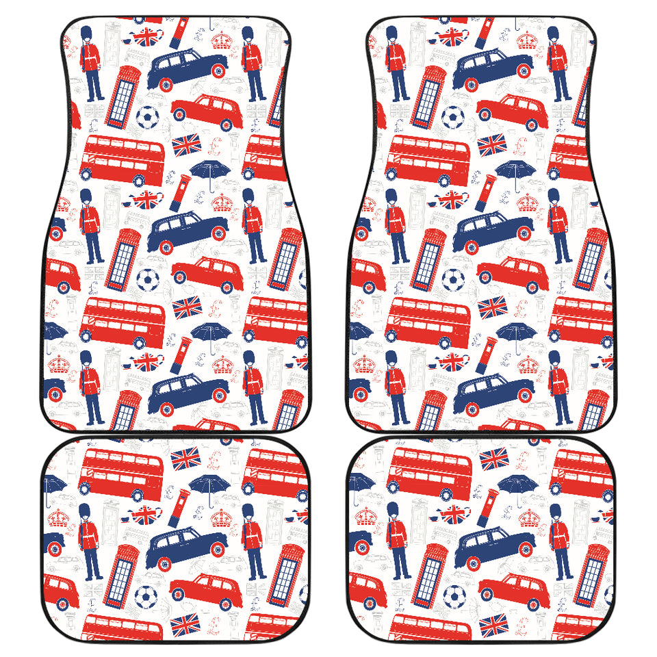 British Pattern Print Design 03 Front and Back Car Mats