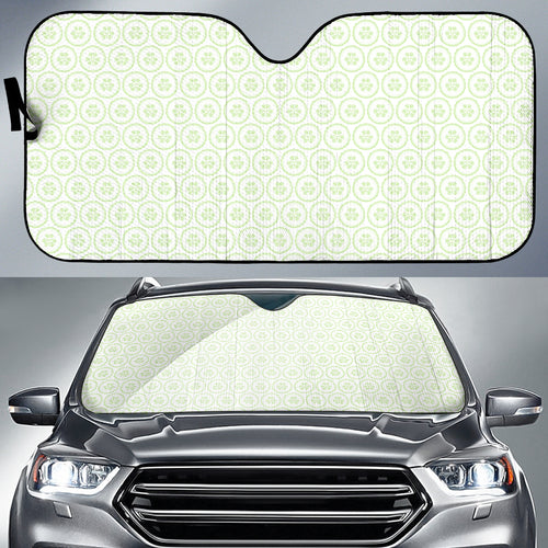 Cucumber Pattern Background Car Sun Shade