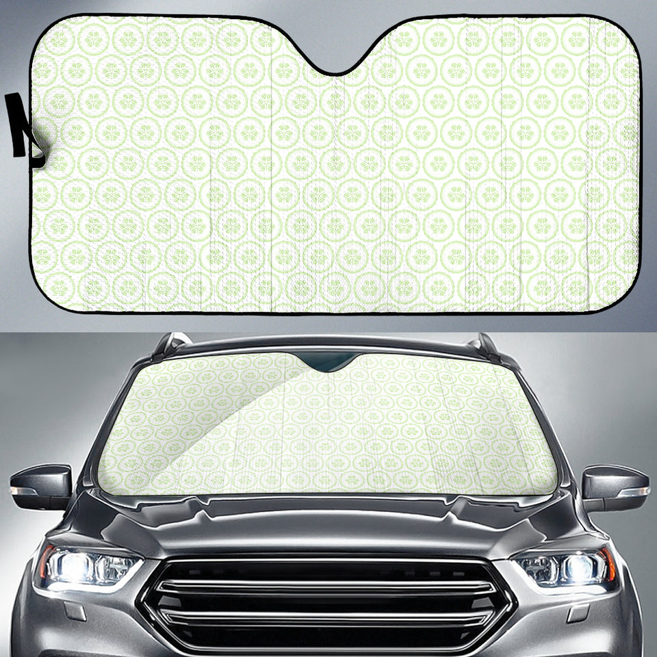 Cucumber Pattern Background Car Sun Shade