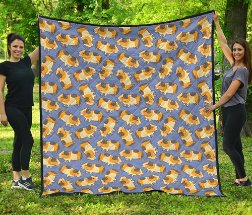 Guinea Pig Pattern Print Design 02 Premium Quilt