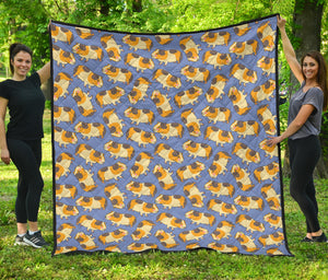 Guinea Pig Pattern Print Design 02 Premium Quilt