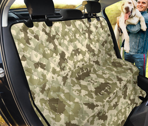 Light Green Camo Camouflage Pattern Dog Car Seat Covers