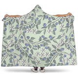 Hand Drawn Blueberry Pattern Hooded Blanket