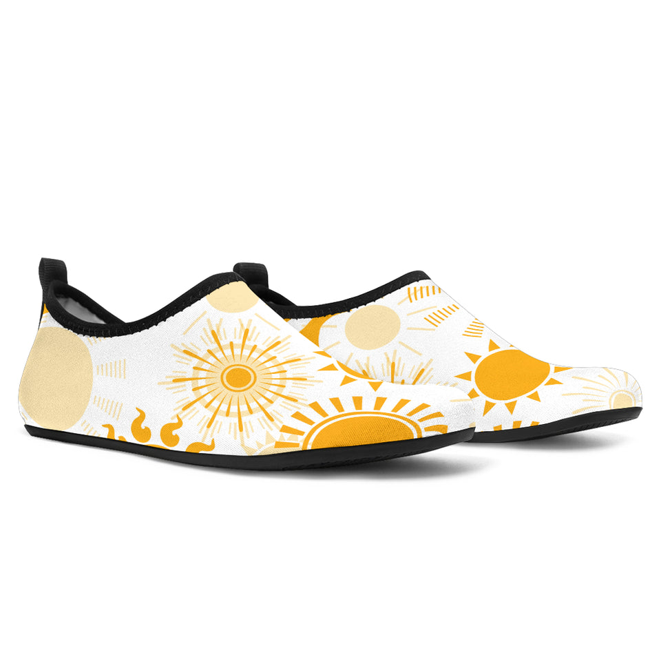 Sun Design Pattern Aqua Shoes