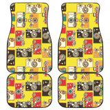 Camera Pattern Print Design 02 Front and Back Car Mats