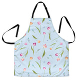 Watercolor Tulips Pattern Adjustable Apron