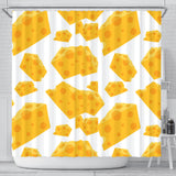 Cheese Slice Pattern Shower Curtain Fulfilled In US
