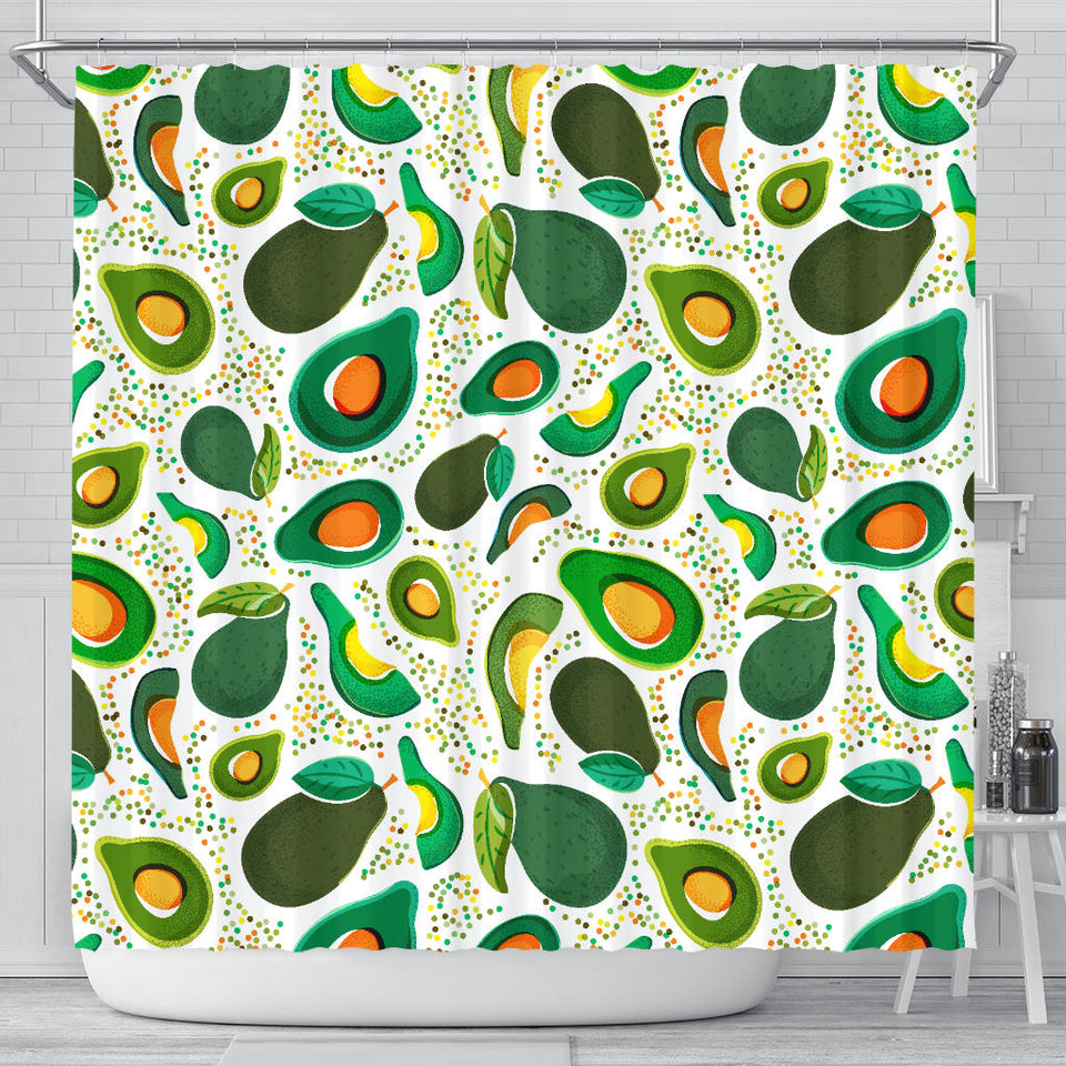 Avocado Design Pattern Shower Curtain Fulfilled In US