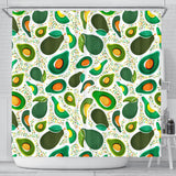 Avocado Design Pattern Shower Curtain Fulfilled In US