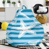 Starfish Blue Blackground Bean Bag Cover