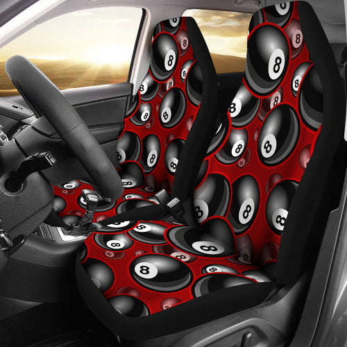 Billiard Ball Pattern Print Design 05 Universal Fit Car Seat Covers
