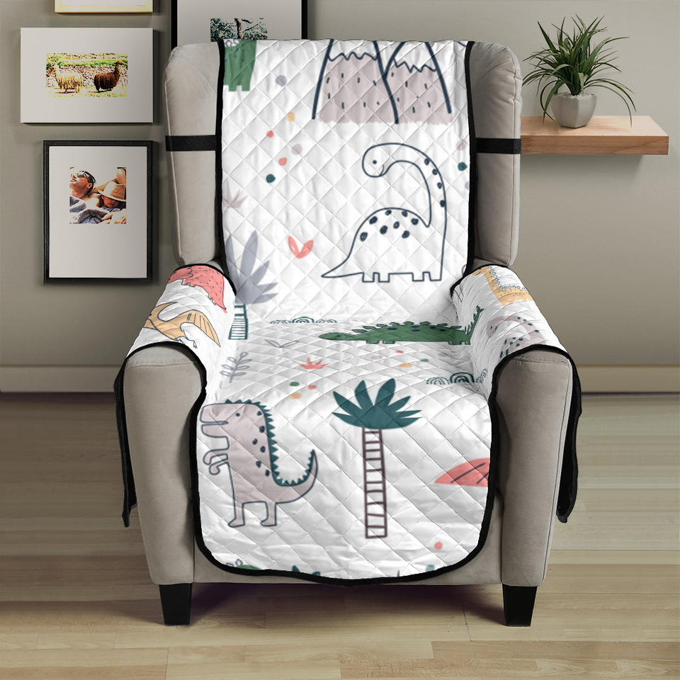 Cute cartoon dinosaurs tree pattern Chair Cover Protector