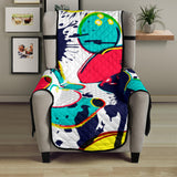 watercolor bowling ball pins Chair Cover Protector